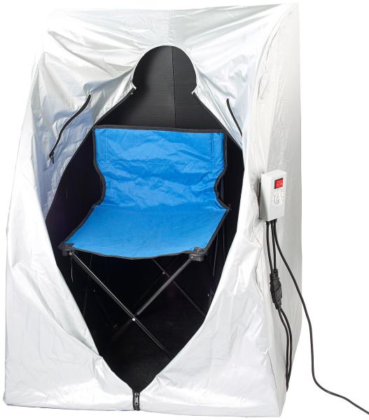 Sauna portatile a infrarossi V2 con 2 riscaldatori in ceramica, sedile pieghevole, 1.600 watt