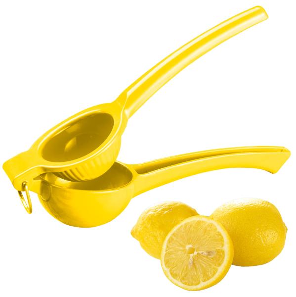 Presse-citron manuel en métal, Ø 7 cm, jaune