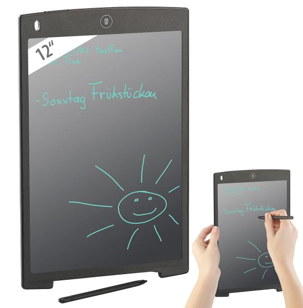 Tableau LCD de 30 cm / 12 pouces avec stylet, 100 000 effacements