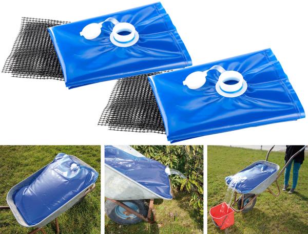 set of 2 water container for the wheelbarrow, 80 liters