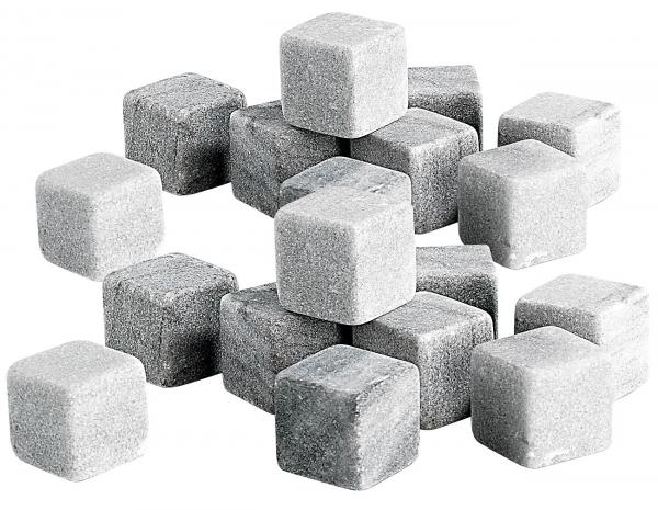 set of 18 permanent soapstone ice cubes, 22 mm