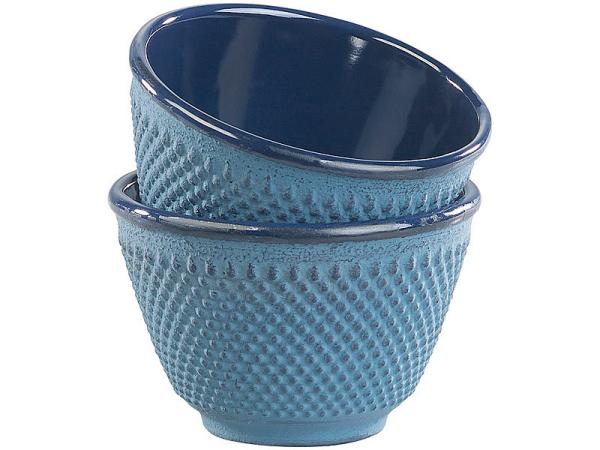 Set de 4 tasses à thé style Arare japonais - Bleu