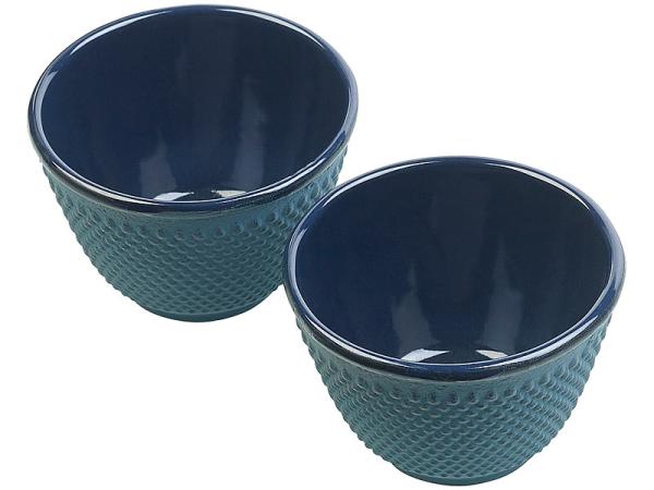 Set de 4 tasses à thé style Arare japonais - Bleu