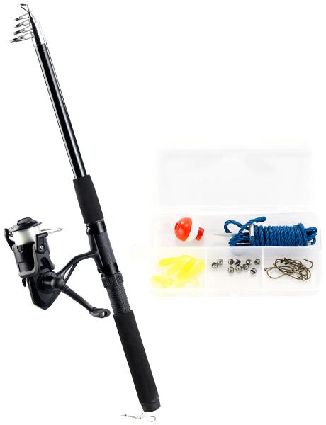 Canna da pesca per principianti (150 cm), set completo da 31 pezzi