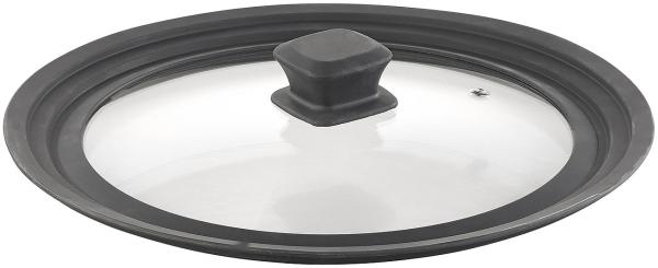 Universal-Silikonrand-Glasdeckel für Töpfe & Pfannen mit Ø 24 - 28 cm