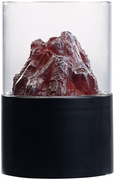 set of 2 mini decorative fire with flickering light, sight glass, battery operated