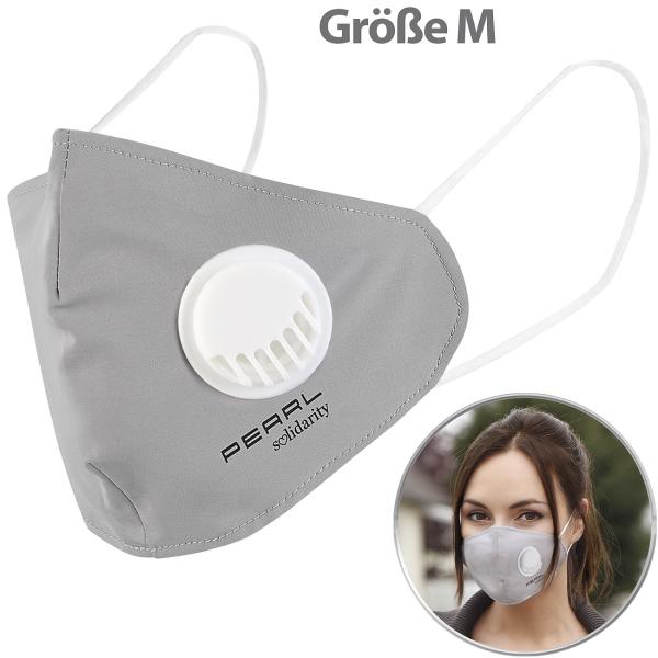 Masque en tissu avec valve, taille M – lavable et réutilisable