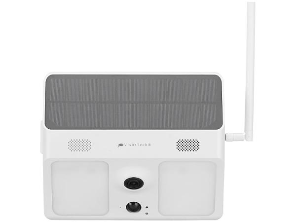 Caméra connectée avec cellule solaire et projecteur LED IPC-780.solar - Blanc