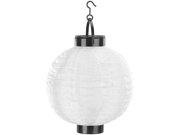 2 lampions solaires Ø 20 cm avec LED blanc chaud
