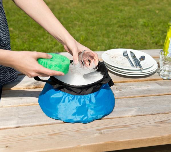 Secchio pieghevole per esterni e campeggio, in nylon, 5 litri