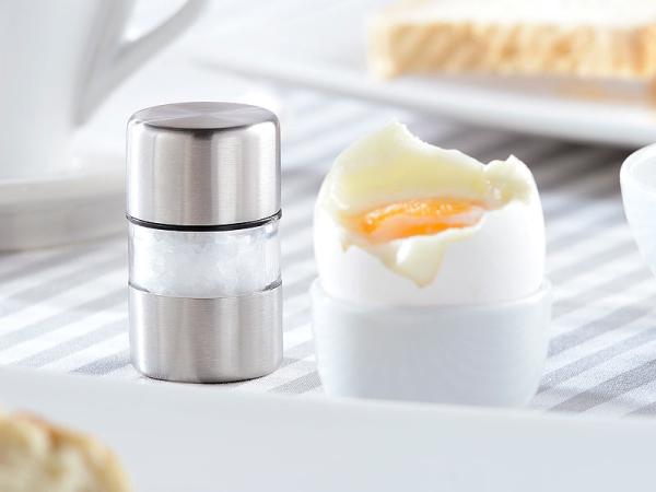 Mini macina sale/pepe, acciaio inox, macina ceramica, set di 3 pezzi