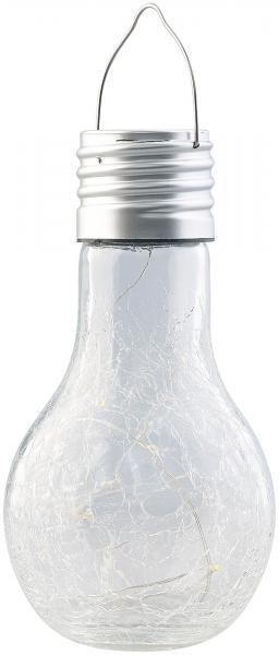 Lot de 4 ampoules à LED décoratives aspect craquelé, avec chargement solaire