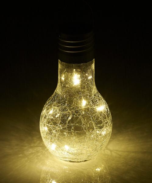 Lot de 4 ampoules à LED décoratives aspect craquelé, avec chargement solaire