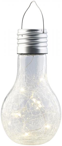 Lot de 4 ampoules à LED décoratives aspect craquelé, avec chargement solaire