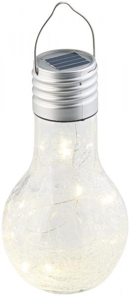Lot de 4 ampoules à LED décoratives aspect craquelé, avec chargement solaire