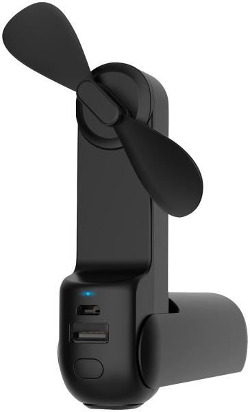 Mini ventilateur 3 en 1 avec fonction batterie d’appoint et lampe de poche