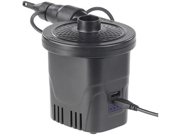 pompa pneumatica ricaricabile 2in1 con funzione di banca di energia e cavo di ricarica USB, 250 l/min