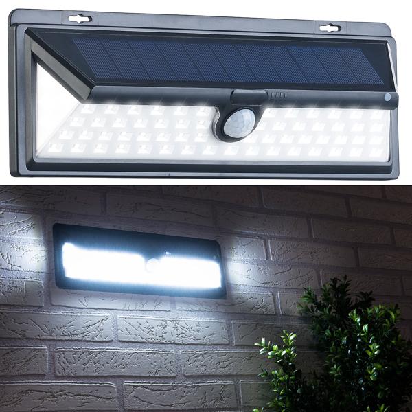 Solar-LED-Wandleuchte, Bewegungs-Sensor & Akku, 800 Lumen, 13,2 Watt