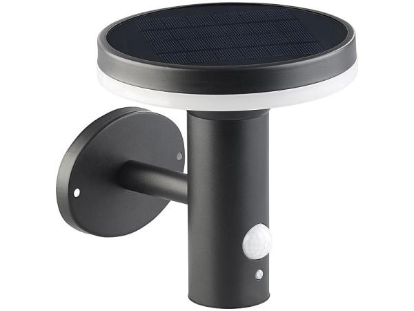 2 luci a parete solari premium a LED, sensore PIR, luce notturna, 600 lumen
