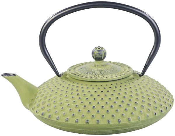 Teiera asiatica in ghisa con filtro in acciaio inossidabile, 1,25 l, colore verde oliva