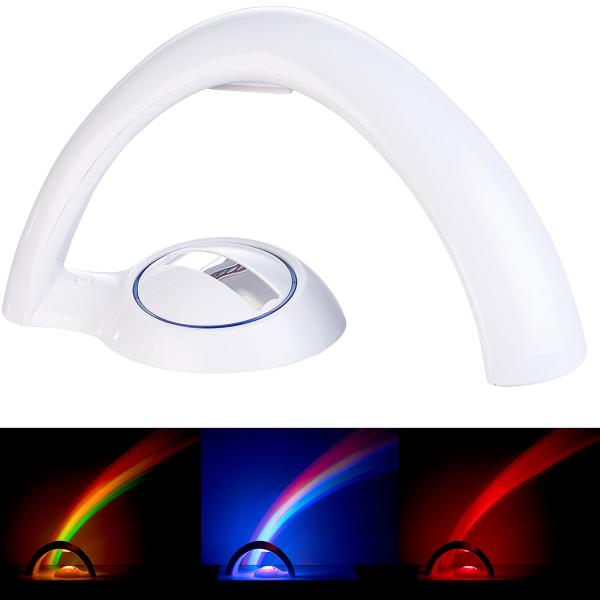 Luce di proiezione arcobaleno a LED per camere da letto e camerette dei bambini, timer