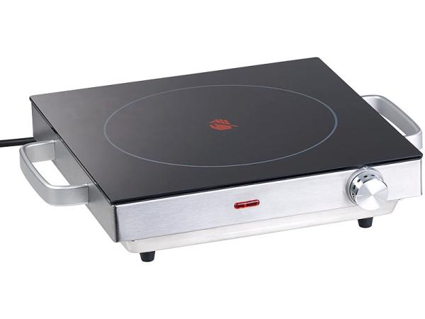 Mobile glass ceramic hob with infrared heat, 2,000 watts, Ø 20 cm