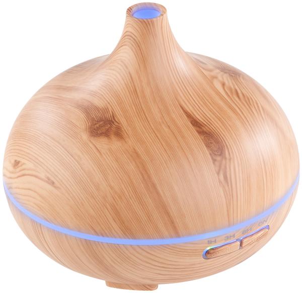 Diffusore di aromi e umidificatore, aspetto legno, cambia colori a LED, 300 ml