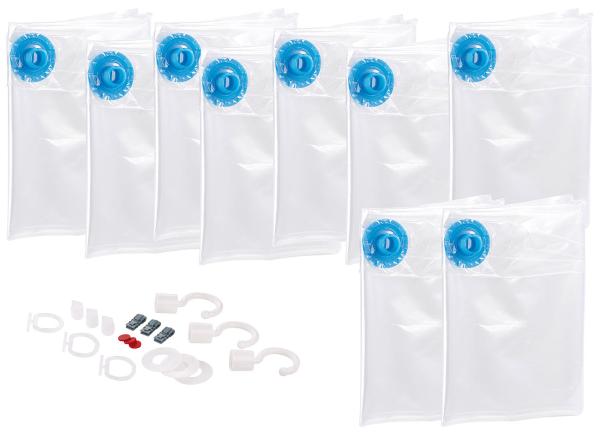 set di 9 sacchetti per il vuoto, per la compressione dell‘aspirazione, ganci, 70 x 100 cm