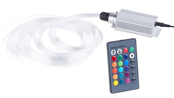 Fiber optic RGB LED starry sky with remote control and 200 light fibers