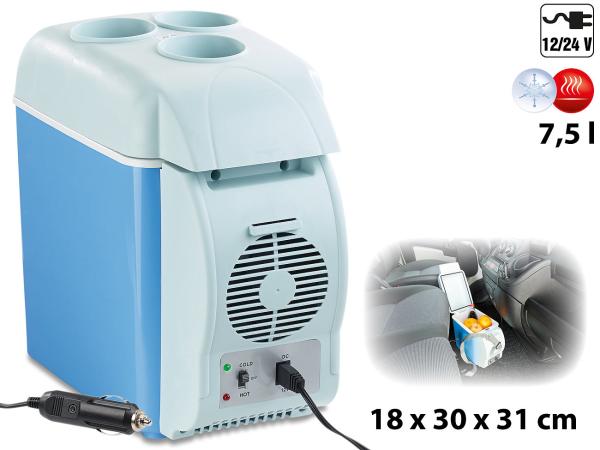 Scatola termoelettrica per riscaldamento e raffreddamento auto, portabicchieri, 7,5 l, 12 V