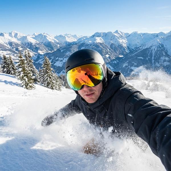 Ski- & Snowboard-Brille mit Panorama-Sicht & kratzfestem Revo-Glas