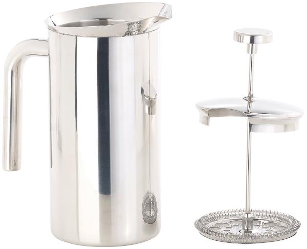 Thermal coffee maker, French press, stainless steel, double-walled, 1 liter, vacuum pot