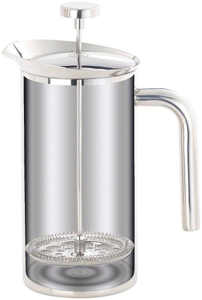 Thermal coffee maker, French press, stainless steel, double-walled, 1 liter, vacuum pot