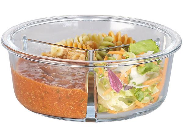 Boîte de conservation en verre à 3 compartiments -20 °C à 520 °C