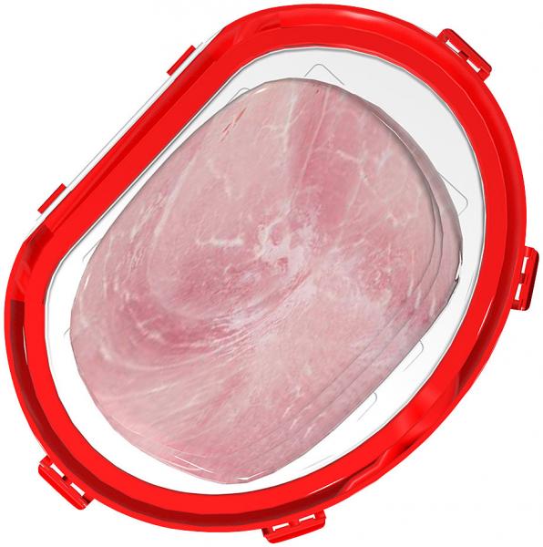 Lot de 4 boîtes de conservation pour saucisses et fromage, ovale