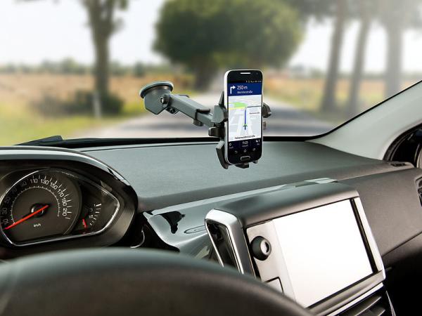 Car smartphone dashboard mount, 360° telescope, one touch