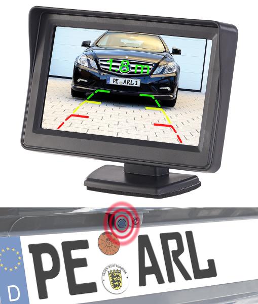 Color rear view camera and parking aid with 10.9 cm TFT rear view monitor