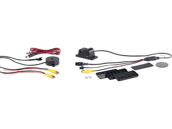 Color rear view camera and parking aid with 10.9 cm TFT rear view monitor