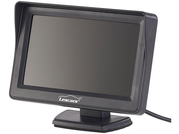 Color rear view camera and parking aid with 10.9 cm TFT rear view monitor
