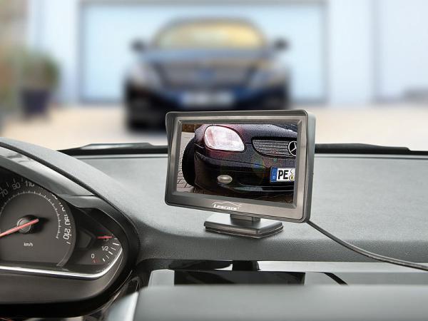 Color rear view camera and parking aid with 10.9 cm TFT rear view monitor