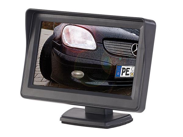 Color rear view camera and parking aid with 10.9 cm TFT rear view monitor