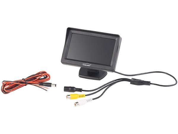 Color rear view camera and parking aid with 10.9 cm TFT rear view monitor