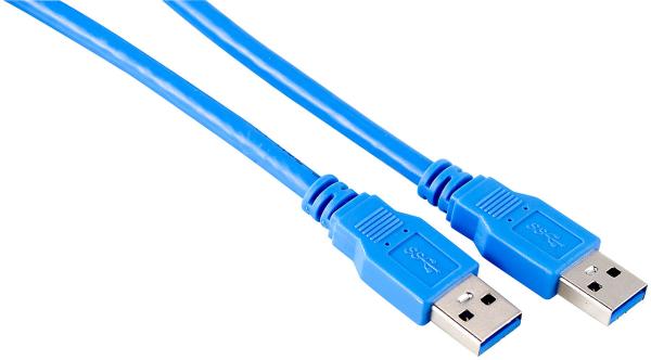 USB 3.0 cable super speed type A male to male, 1.8m, blue