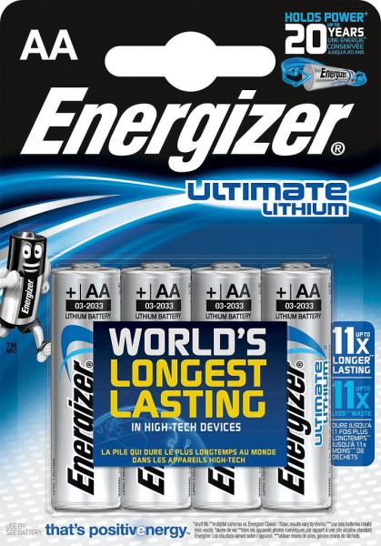 Energizer Ultimate Lithium - Batterie 4 X Type AA - Li - Piles - Achat & Prix