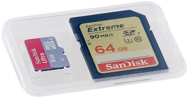 Boîte de protection pour cartes SD, microSD et MMC