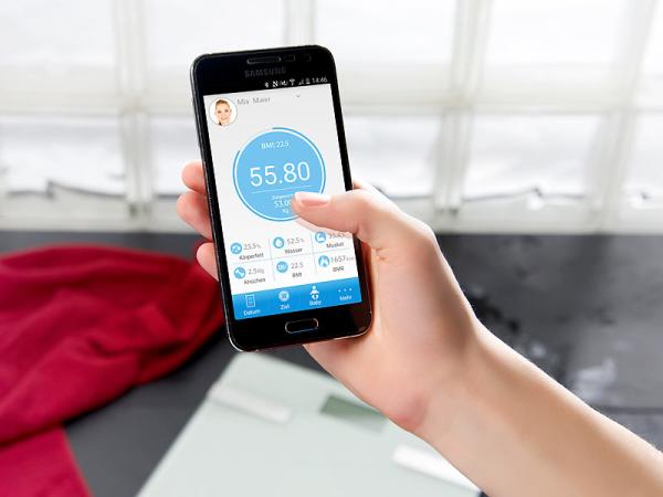 6in1 Body Composition Monitor with Bluetooth 4.0, App for Android & iOS