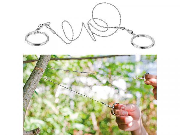 lot de 4 scies à fil de poche avec oeillets métalliques pour les randonnées en plein air et le camping