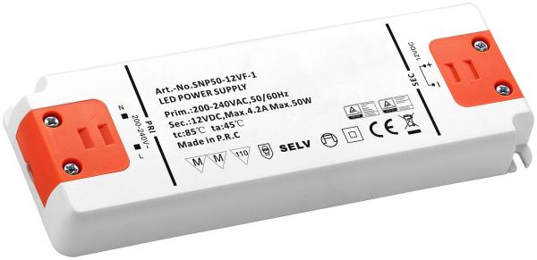 Trasformatore LED, da 230 V a 12 V, carico totale fino a 50 W, 160 x 57 x 18 mm