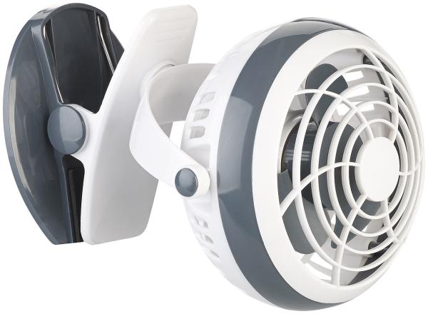 set of 2 Mobile Fans with Clamp, USB & Battery Operation, 3 Watt
