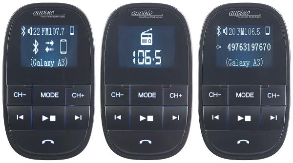 Kfz-FM-Transmitter, Bluetooth, Freisprecher, MP3, USB-Ladeport, 2,1 A